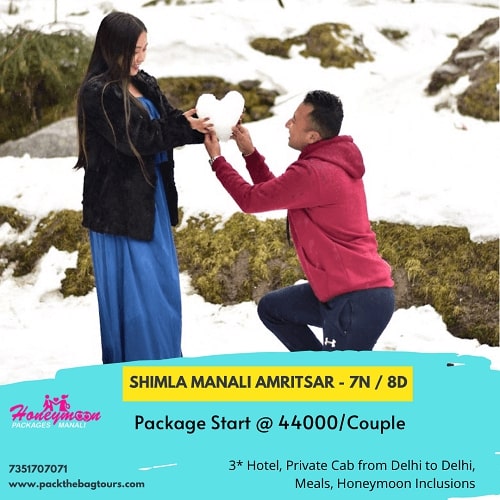 Shimla Manali Amritsar Honeymoon Package